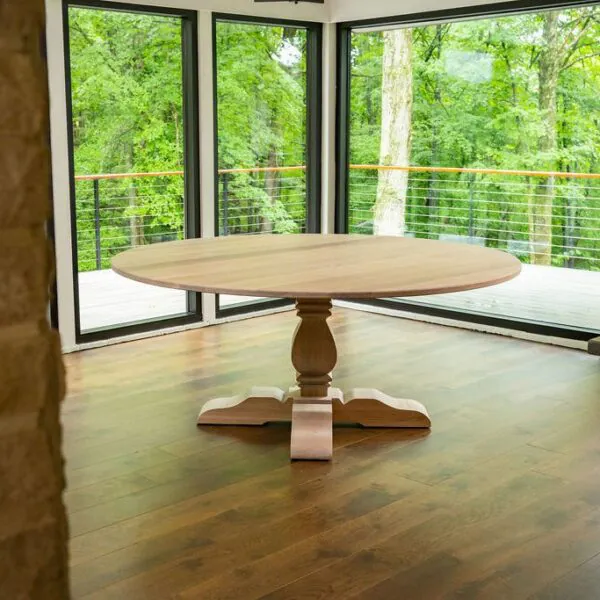 custom-hardwood-dining-table-handmade-solid-oak-walnut-round-pedestal-chair