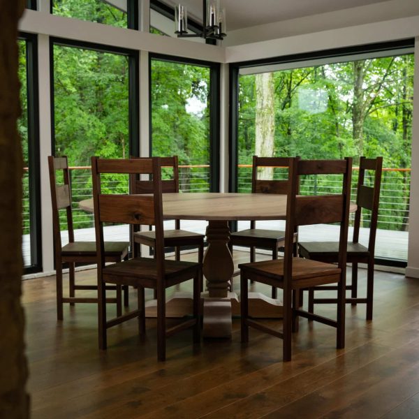 custom-hardwood-dining-table-handmade-solid-oak-walnut-round-pedestal-chair