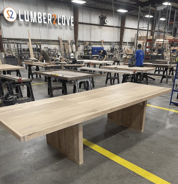 The Briggs Dining Table - Brass Inlay