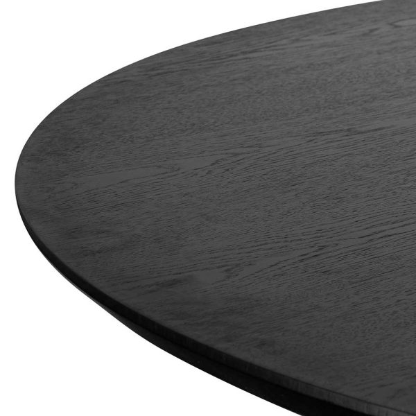 The Black Simple Round Dining Table