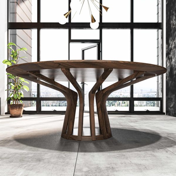 Marzolf Round Dining Table - Walnut