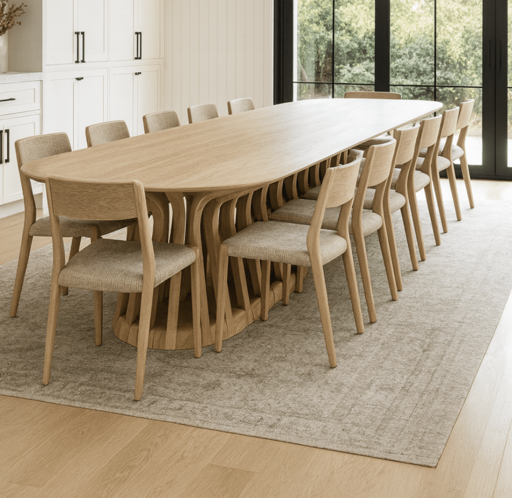 マスターウォール DINING TABLE マスターウォール DINING TABLE BYBLIGHT Roesler White Wood 78.7 in